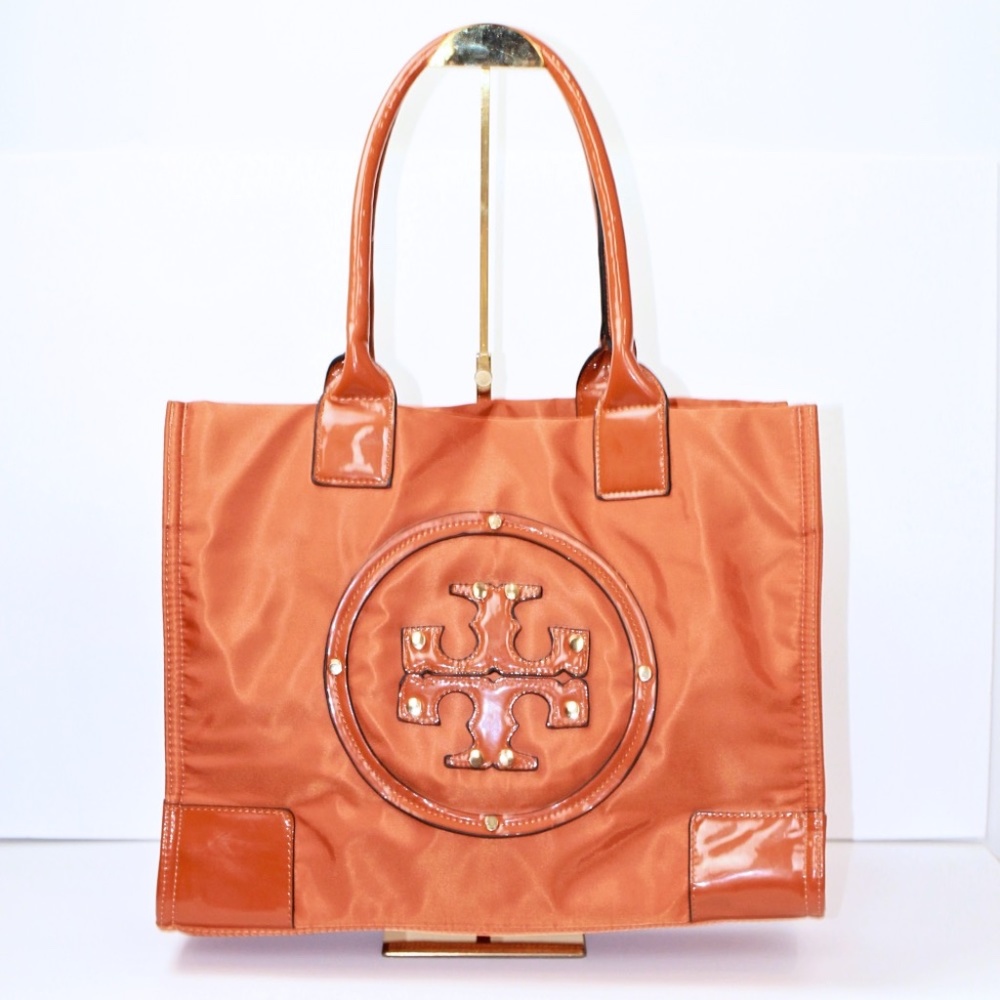 Tory Burch Patent and Nylon Tote